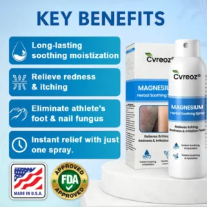 🔥𝙁𝙞𝙣𝙖𝙡 3 𝙃𝙤𝙪𝙧𝙨: 80% 𝙊𝙁𝙁: Cvreoz® Magnesium Herbal Psoriasis Spray⚕️ 𝘍𝘋𝘈 𝘊𝘦𝘳𝘵𝘪𝘧𝘪𝘦𝘥 (𝘧𝘰𝘳 𝘵𝘩𝘦 𝘵𝘳𝘦𝘢𝘵𝘮𝘦𝘯𝘵 𝘰𝘧 𝘱𝘴𝘰𝘳𝘪𝘢𝘴𝘪𝘴 𝘢𝘯𝘥 𝘦𝘤𝘻𝘦𝘮𝘢, 𝘪𝘮𝘱𝘳𝘰𝘷𝘦𝘮𝘦𝘯𝘵 𝘰𝘧 𝘣𝘢𝘤𝘵𝘦𝘳𝘪𝘢𝘭 𝘪𝘯𝘧𝘦𝘤𝘵𝘪𝘰𝘯𝘴 𝘪𝘯 𝘵𝘩𝘦 𝘨𝘦𝘯𝘪𝘵𝘢𝘭 𝘢𝘳𝘦𝘢, 𝘵𝘳𝘦𝘢𝘵𝘮𝘦𝘯𝘵 𝘰𝘧 𝘢𝘤𝘯𝘦 𝘢𝘯𝘥 𝘸𝘢𝘳𝘵𝘴, 𝘦𝘭𝘪𝘮𝘪𝘯𝘢𝘵𝘦𝘴 𝘱𝘴𝘰𝘳𝘪𝘢𝘴𝘪𝘴 𝘢𝘯𝘥 𝘦𝘤𝘻𝘦𝘮𝘢, 𝘦𝘵𝘤.)