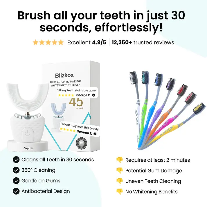 ✅ LOVILDS™ Fully Automatic Massage Whitening Toothbrush..