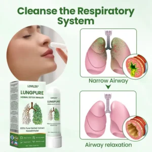 LOVILDS LungPure Inhaler: 100% Herbal Detox for Clear Lungs & Easier Breathing
