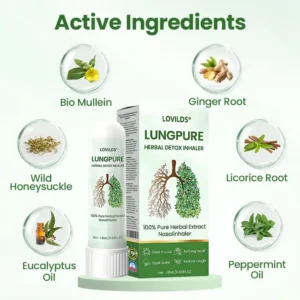LOVILDS LungPure Inhaler: 100% Herbal Detox for Clear Lungs & Easier Breathing