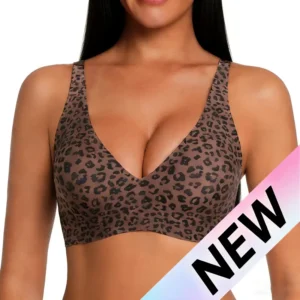 NESLEMY Wireless Push Up Bra for Women - Seamless Deep V Bralette, All-Day Comfort T-Shirt Bra for Everyday Wear