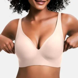 NESLEMY Wireless Womens Comfortable Wireless Bras Push Up Bralettes Seamless Tshirts Bras Deep V