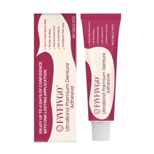 Fivfivgo® UltraBond Premium Denture Adhesive 🔥 FDA Certified (Clinically Proven 4-Day Hold for Secure, Comfortable & Zinc-Free Denture Fit 🦷)