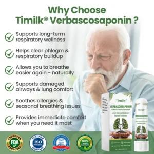 Timilk®Verbascosaponin Lung Detox Diffuser ( ❤️ Cough, wheezing, shortness of breath, sputum, stuffy nose, bronchitis, bronchitis, allergy symptoms, lung discomfort ❤️ )