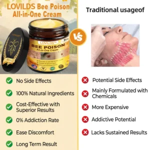 𝐋𝐎𝐕𝐈𝐋𝐃𝐒™ 𝐁𝐞𝐞 𝐏𝐨𝐢𝐬𝐨𝐧 𝐀𝐥𝐥-𝐢𝐧-𝐎𝐧𝐞 𝐂𝐫𝐞𝐚𝐦–🌸 Anti-aging,Hydrating, Skin Repair, Even Tone, Acne and Dark Spot Treatment, Wart and Mole Removal, Psoriasis Relief