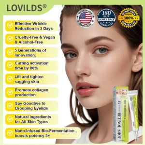 🧠👨‍⚕️Made and shipped from the USA 💫Lovilds® Botin & Vita-A Retinol Shot Wrinkle-Lift Tightening cream - Last Day Promotion 70% OFF
